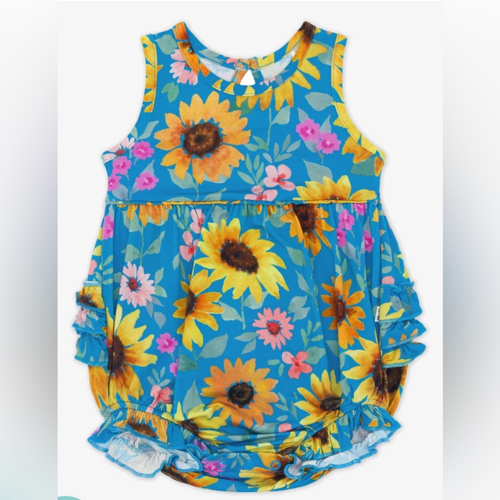 Little sleepies sunflower fields bubble romper 12-18 months